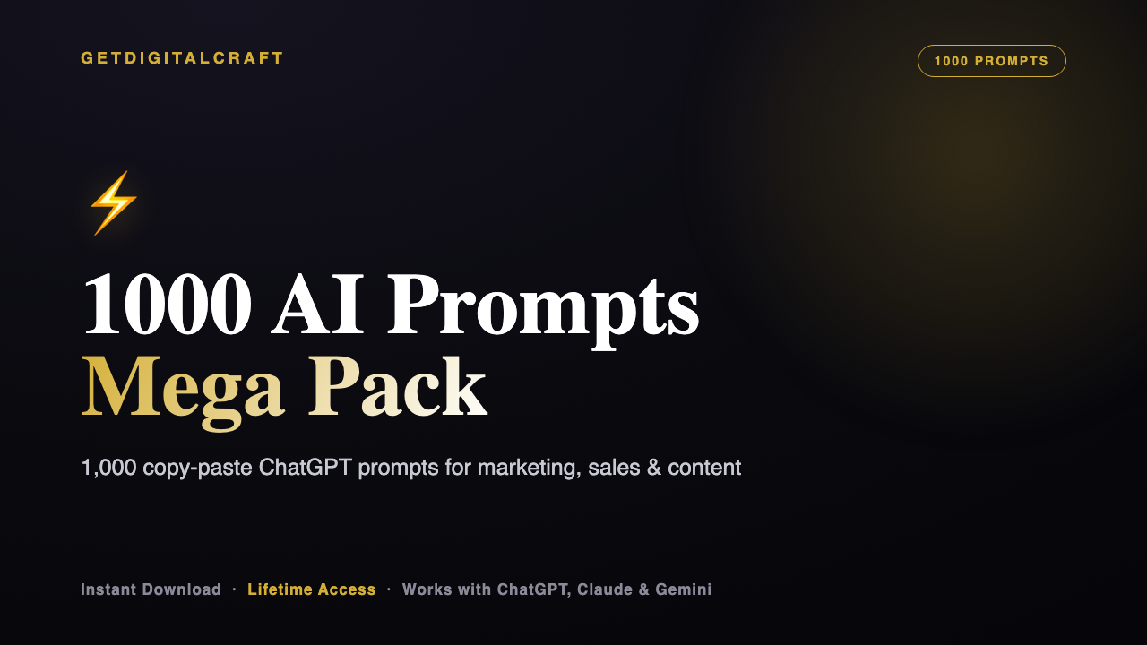 1000 AI Prompts Mega Pack cover