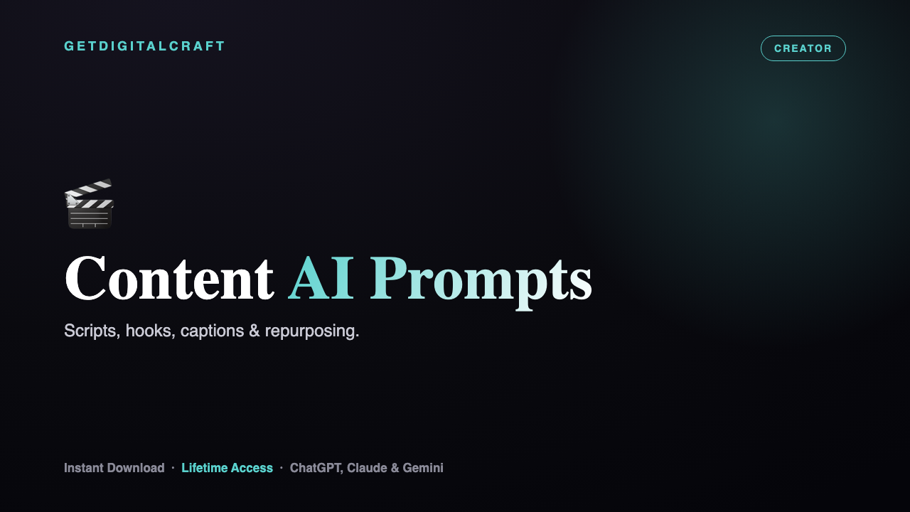 AI Prompts for Content Creators cover