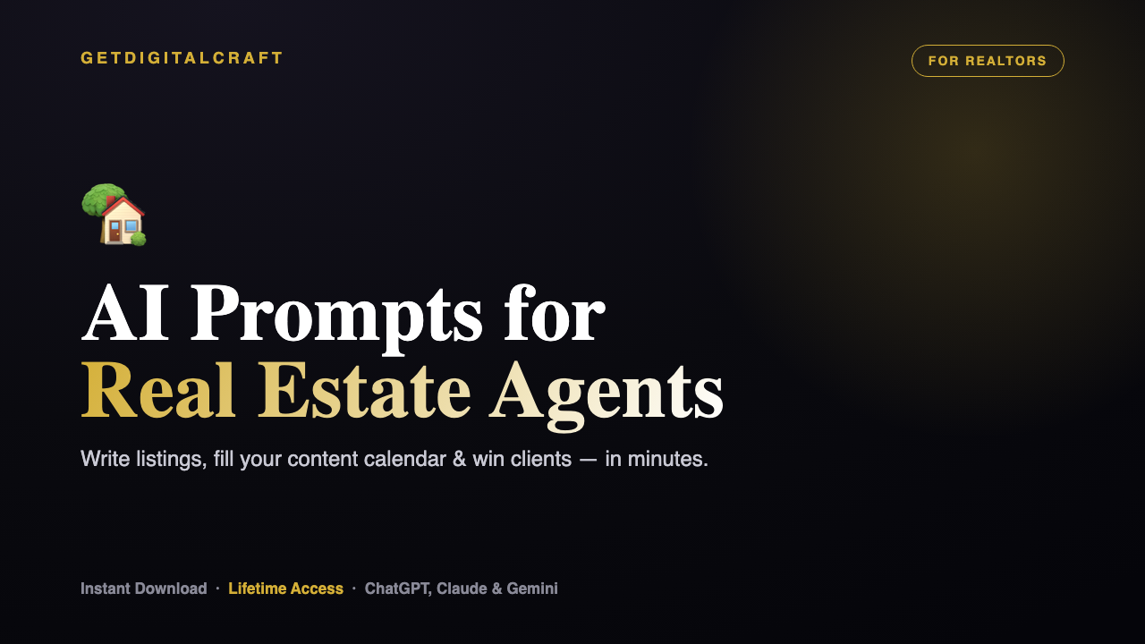 AI Prompts for Real Estate Agents cover