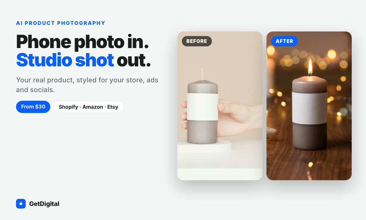 AI product photography example
