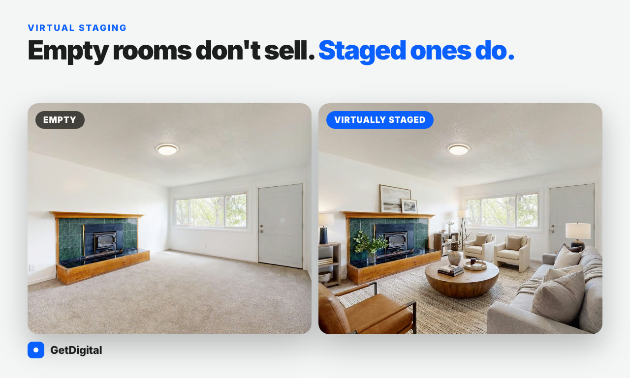 Virtual staging example
