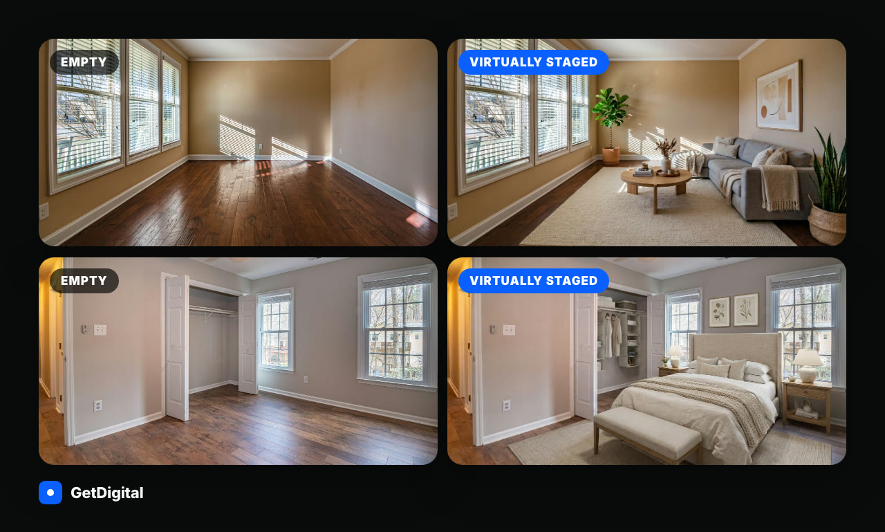 Virtual staging example